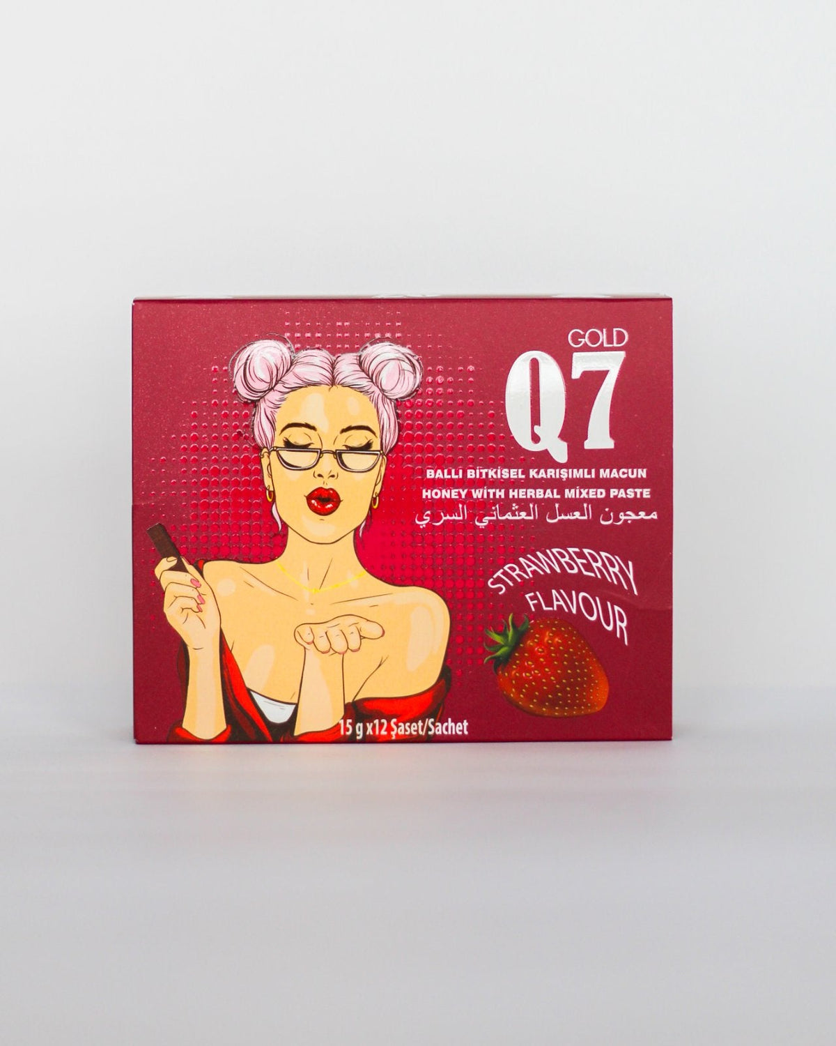 Q7 Gold – Miel herbal con sabor a fresa (afrodisíaco)