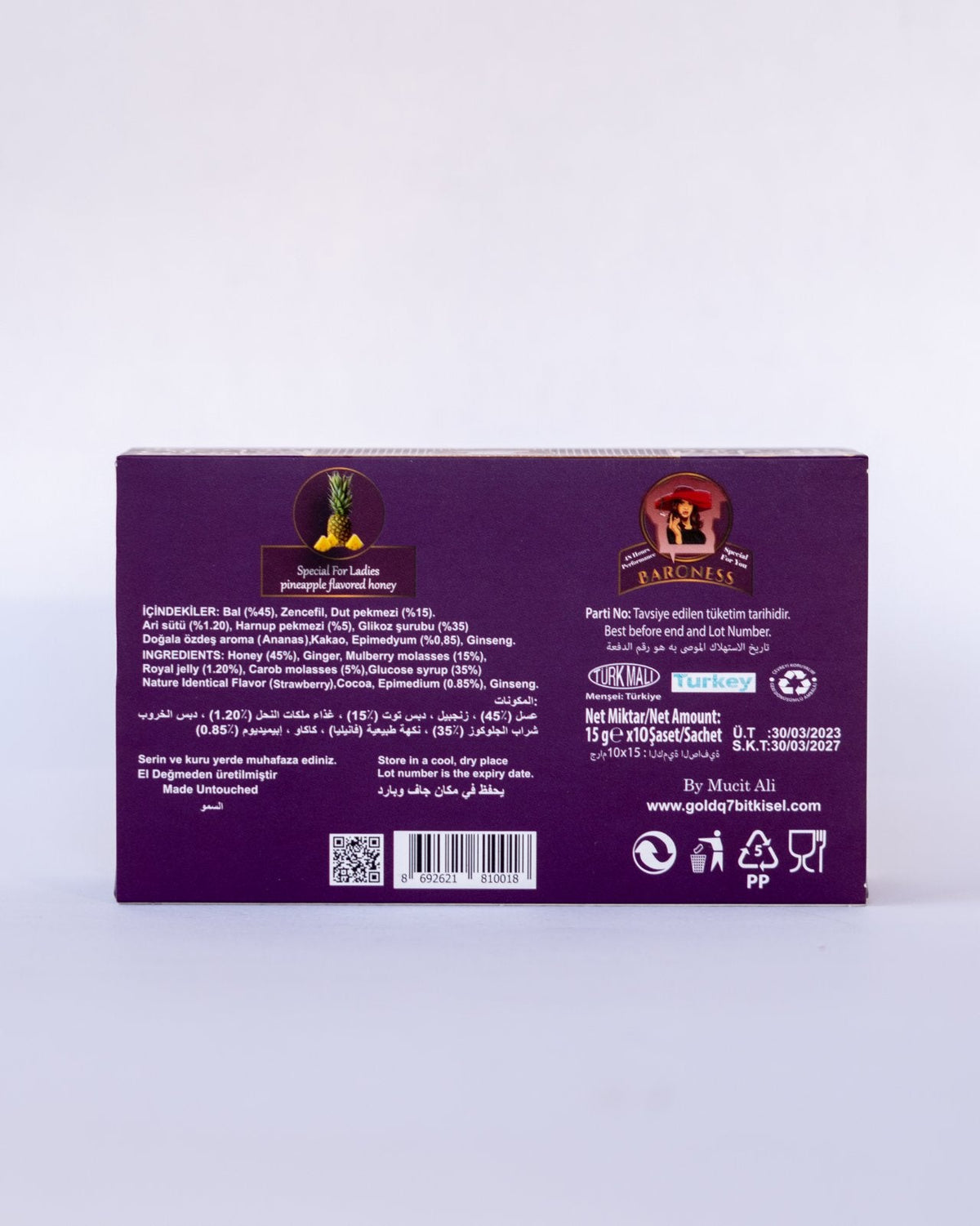 Afrodisíaco herbal para mujeres con sabor a piña - BARONESS