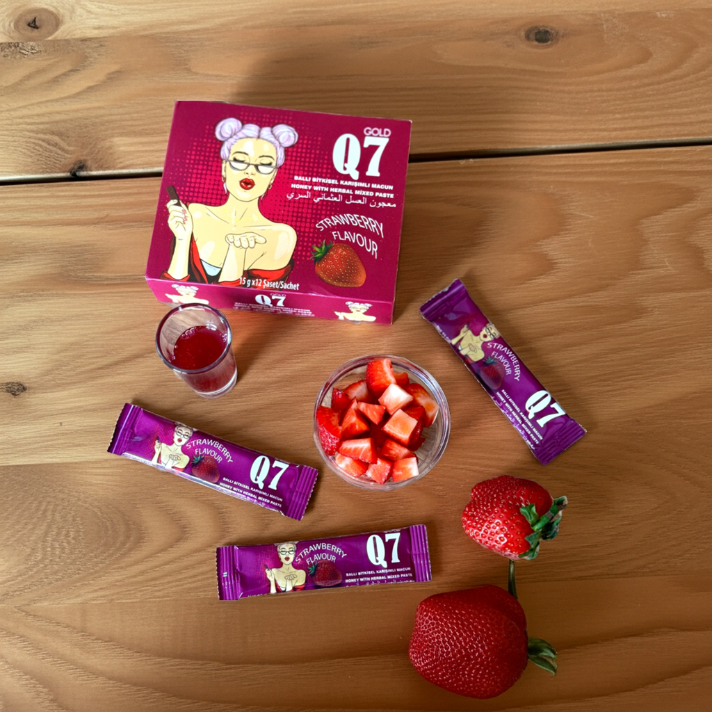 1 unidad. Miel herbal con sabor a fresa para mujeres - Q7 Gold